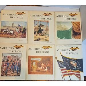 "American Heritage" History Books 1963 to 1964  Volumes 12,3,4,5,6 VTG Americana